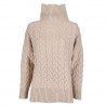 CHARLOTTE cable-knit high collar