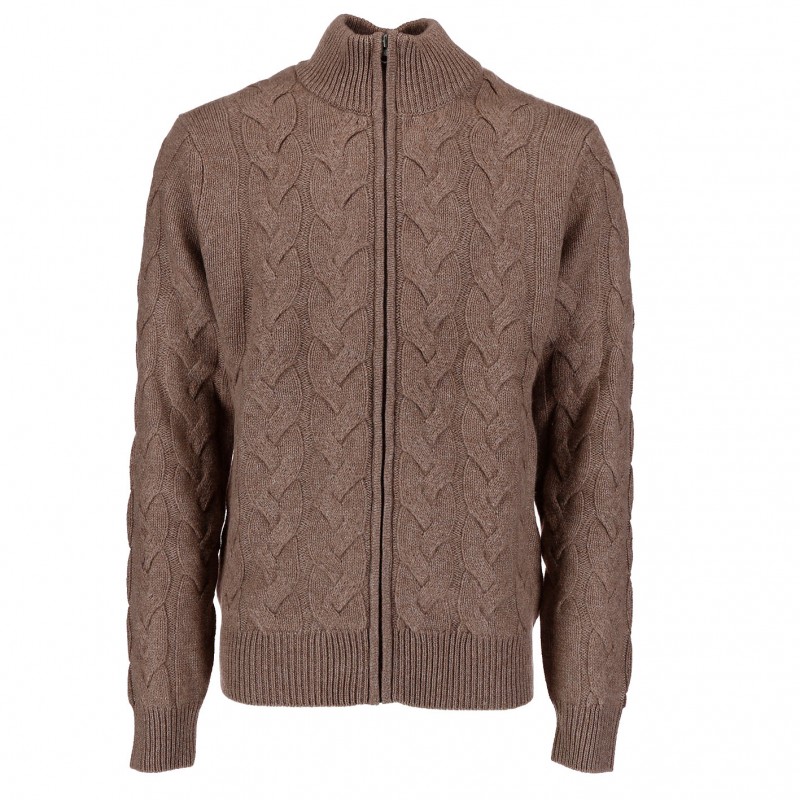 RAPHAEL cable-knit zipped cardigan